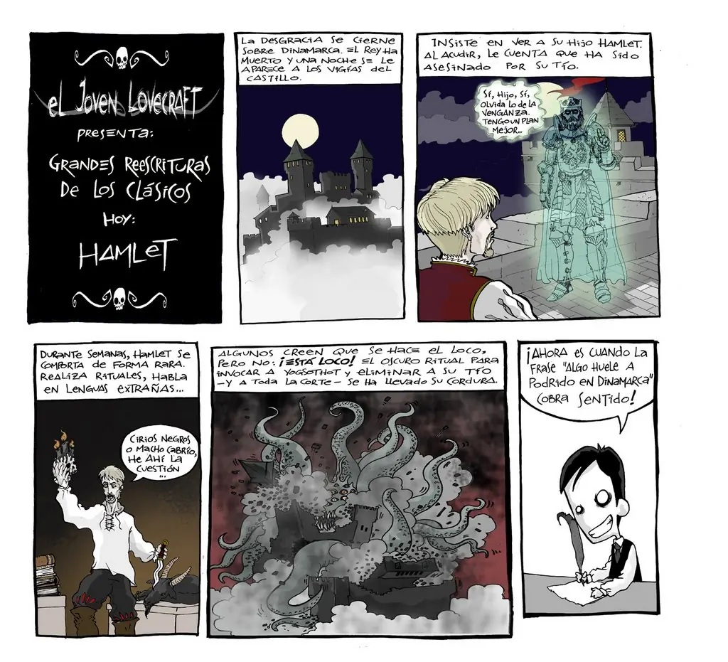 El joven Lovecraft II: Tiras comicas