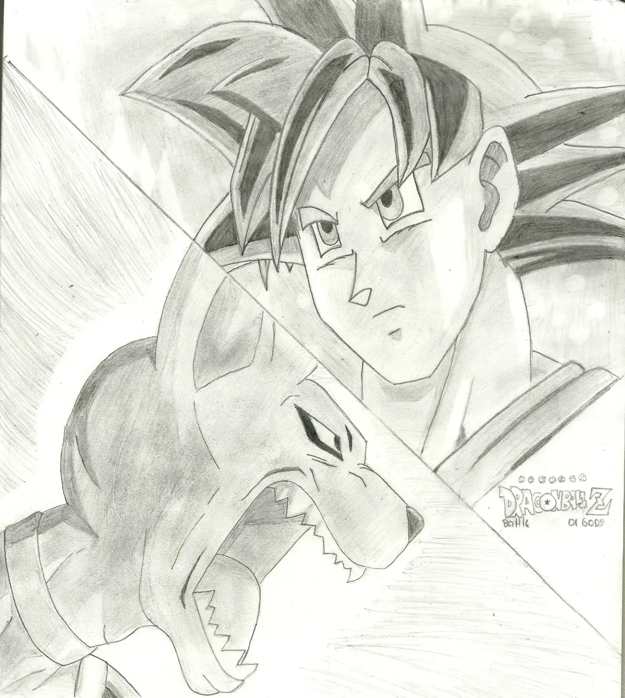 Mi Dibujo De Dragon Ball Z : La batalla de los Dioses