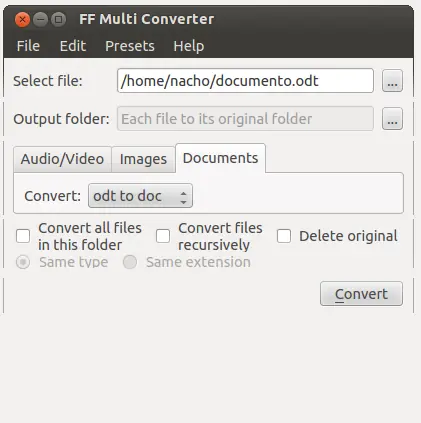 Convierte imagen y vídeo en Linux