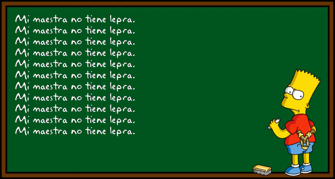 Crea tu propio pizarron de Bart!