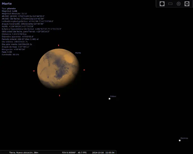 Stellarium, las galaxias en Linux Mint