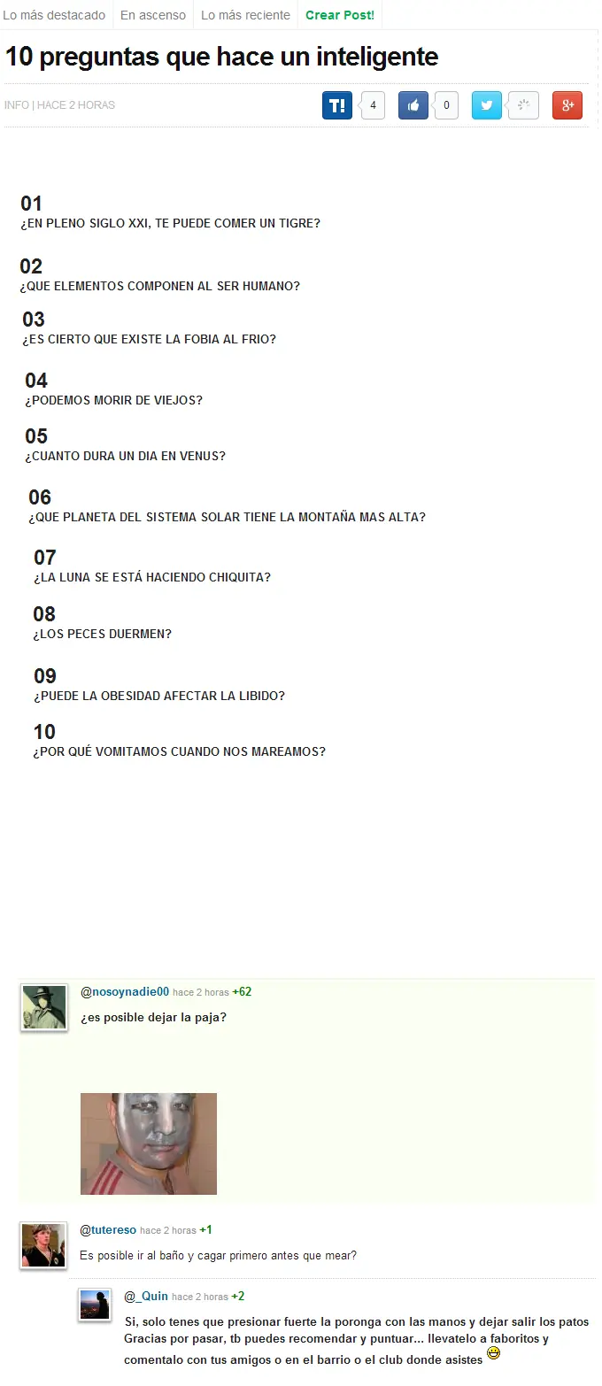 Los mejores comentarios que vi de T! - 6° Parte