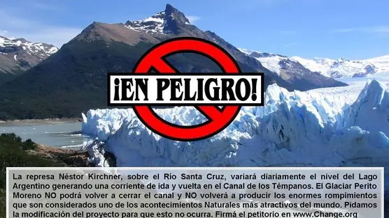 Represa N Kirchner pone en peligro Glaciar Perito Moreno