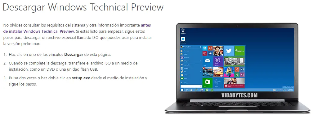 Windows 10 desde una USB