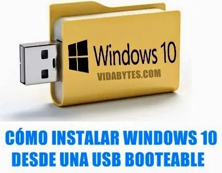 Windows 10 desde una USB