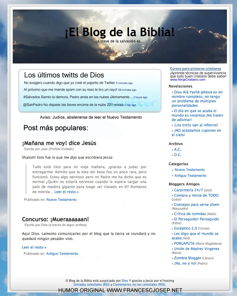 Si la biblia fuera un blog XD