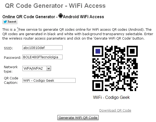 como Generar códigos QR de claves Wifi
