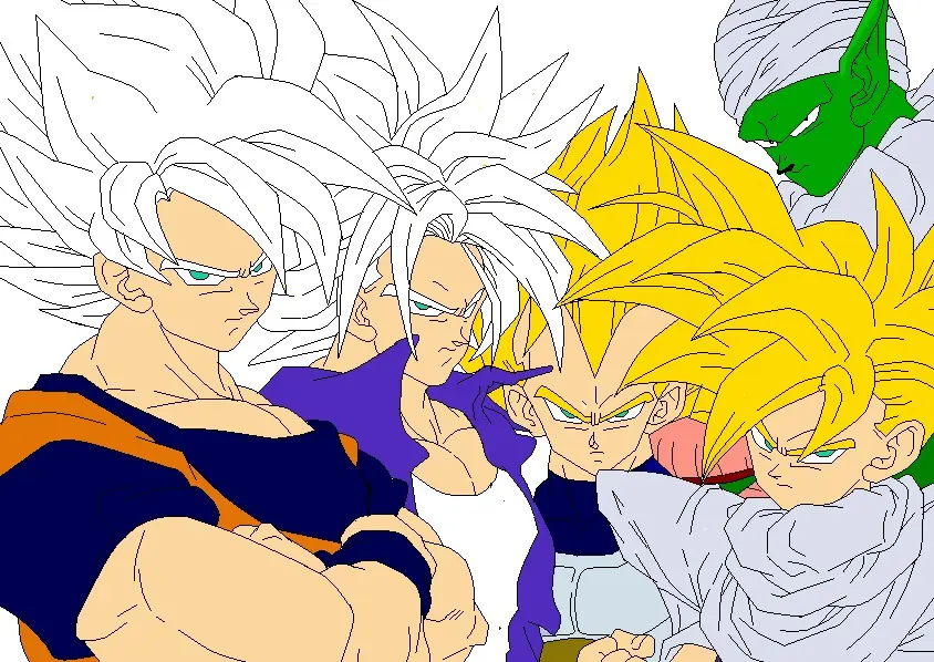 dibujo de  dbz hecho en paint
