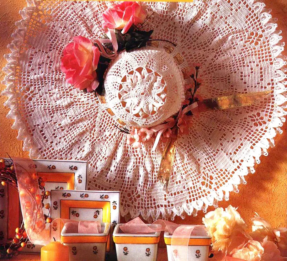 sombrero decorativo tejido en crochet