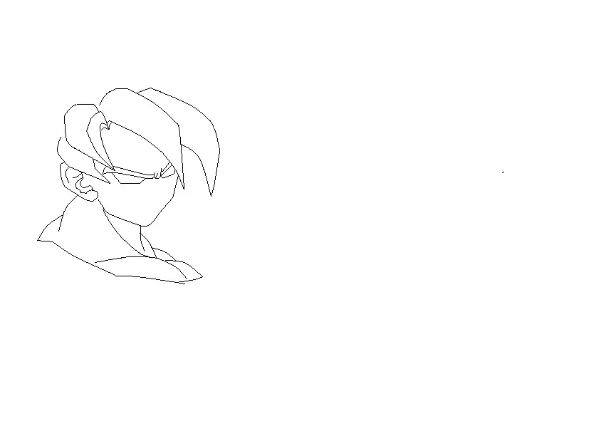 dibujo de dbz hecho en paint