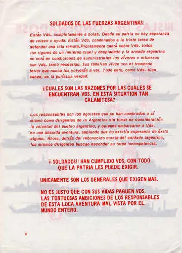 guerra psicológica en malvinas
