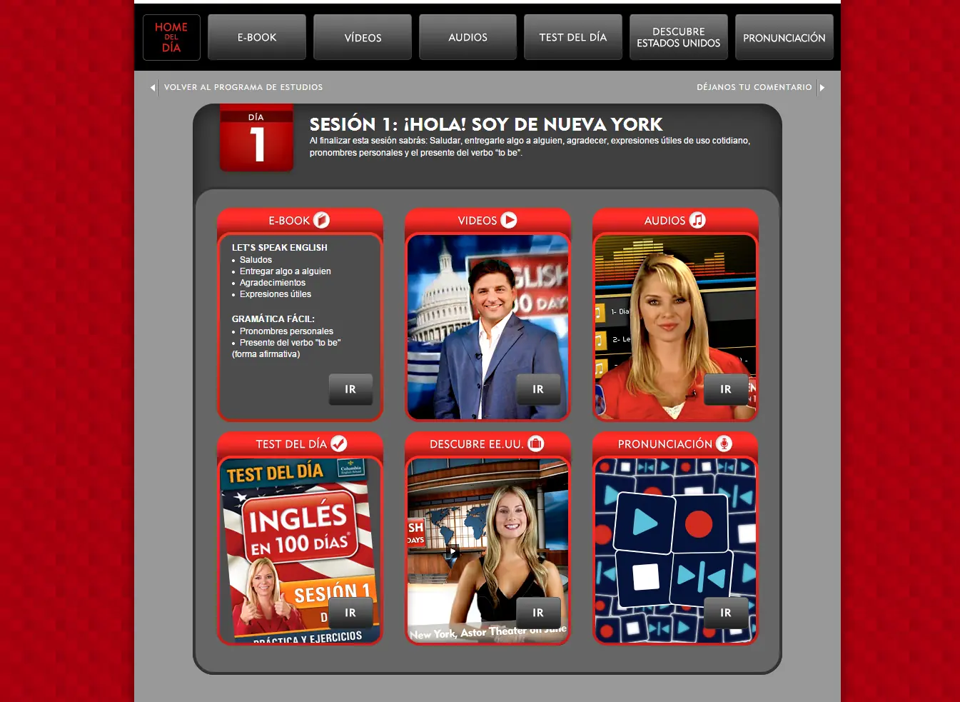 Inglés en 100 Días: Acceso de prueba
