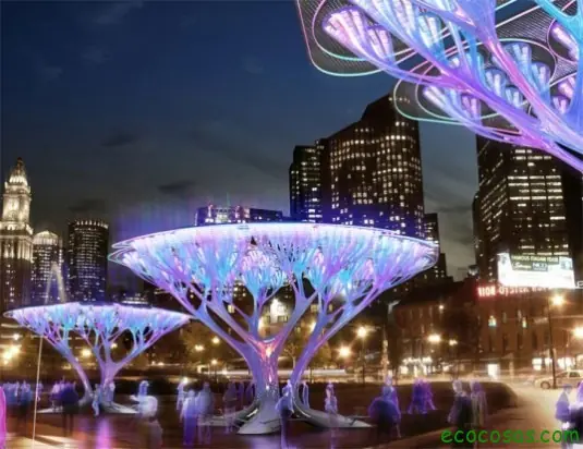 Árboles artificiales que podrían limpiar el aire