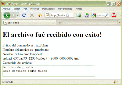 subir archivos con struts