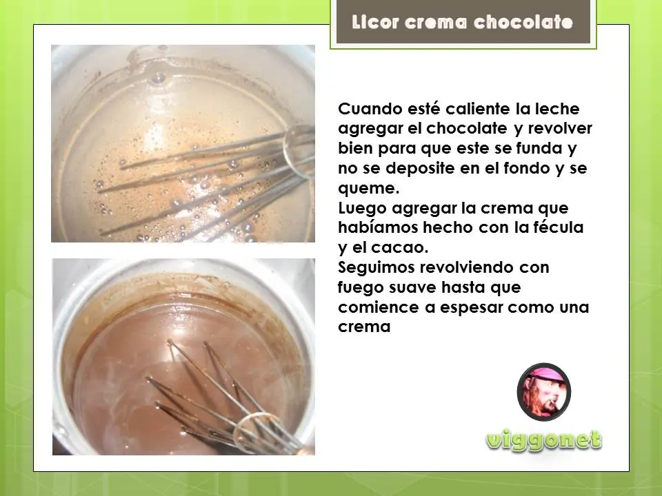 licor crema de chocolate, no podes pararrr!!