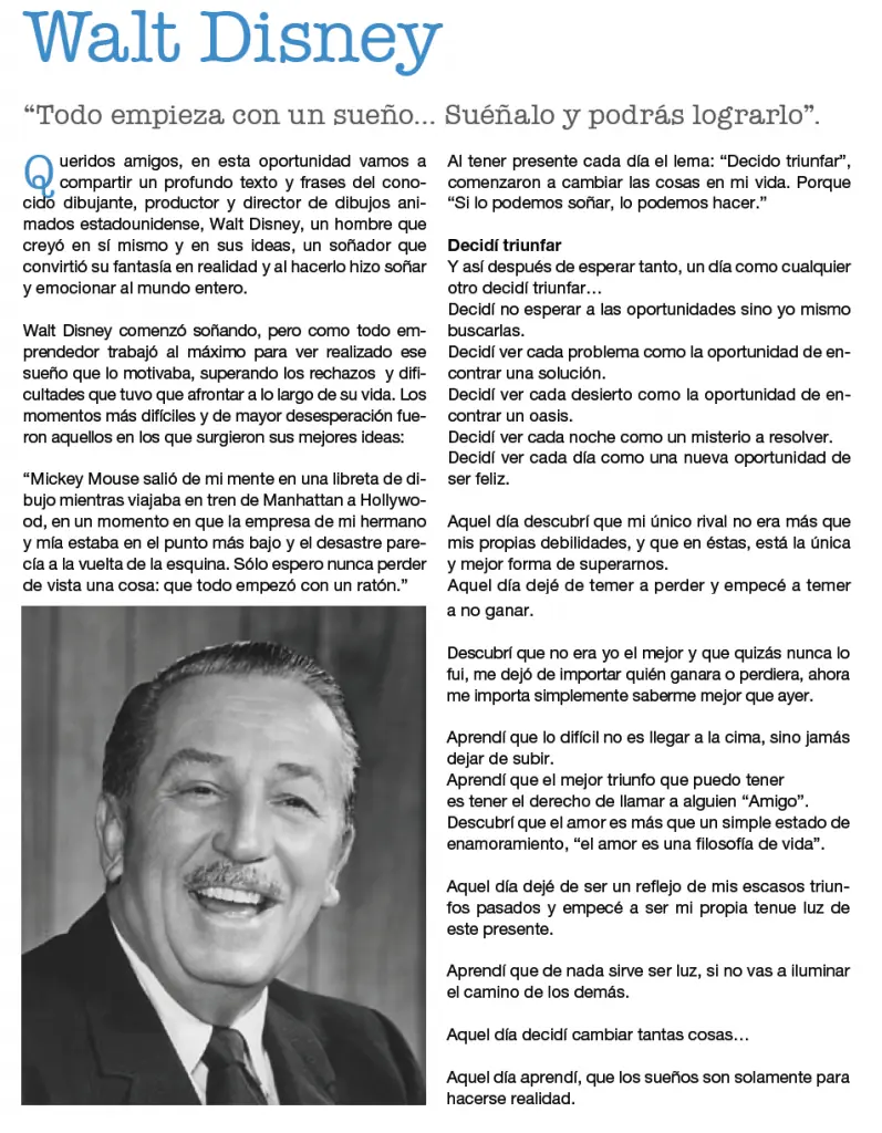 Frases Magicas de Walt Disney