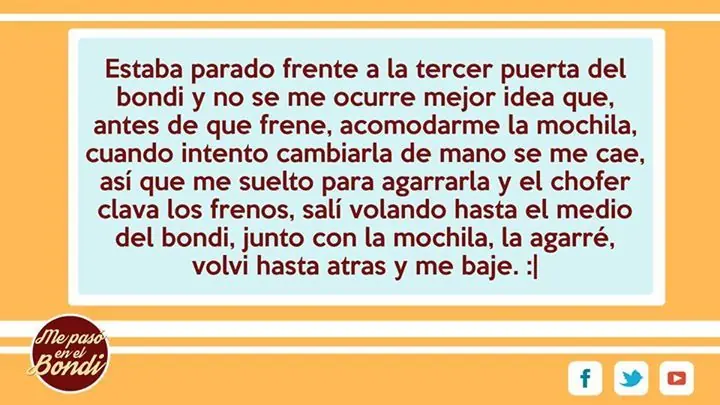 Me pasó en el bondi +7 si te hago reir