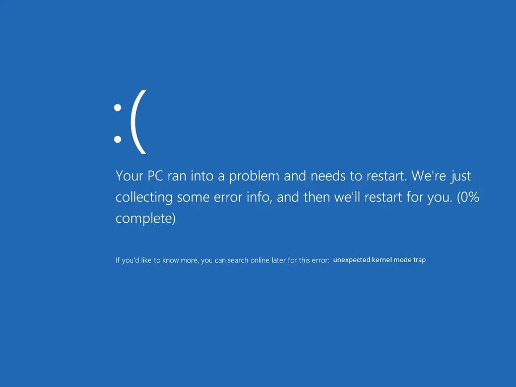 Error unexpected_kernel_mode_trap en windows 8 - 8.1