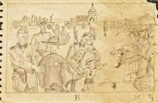 El horror de Auschwitz a través de dibujos de un preso.....