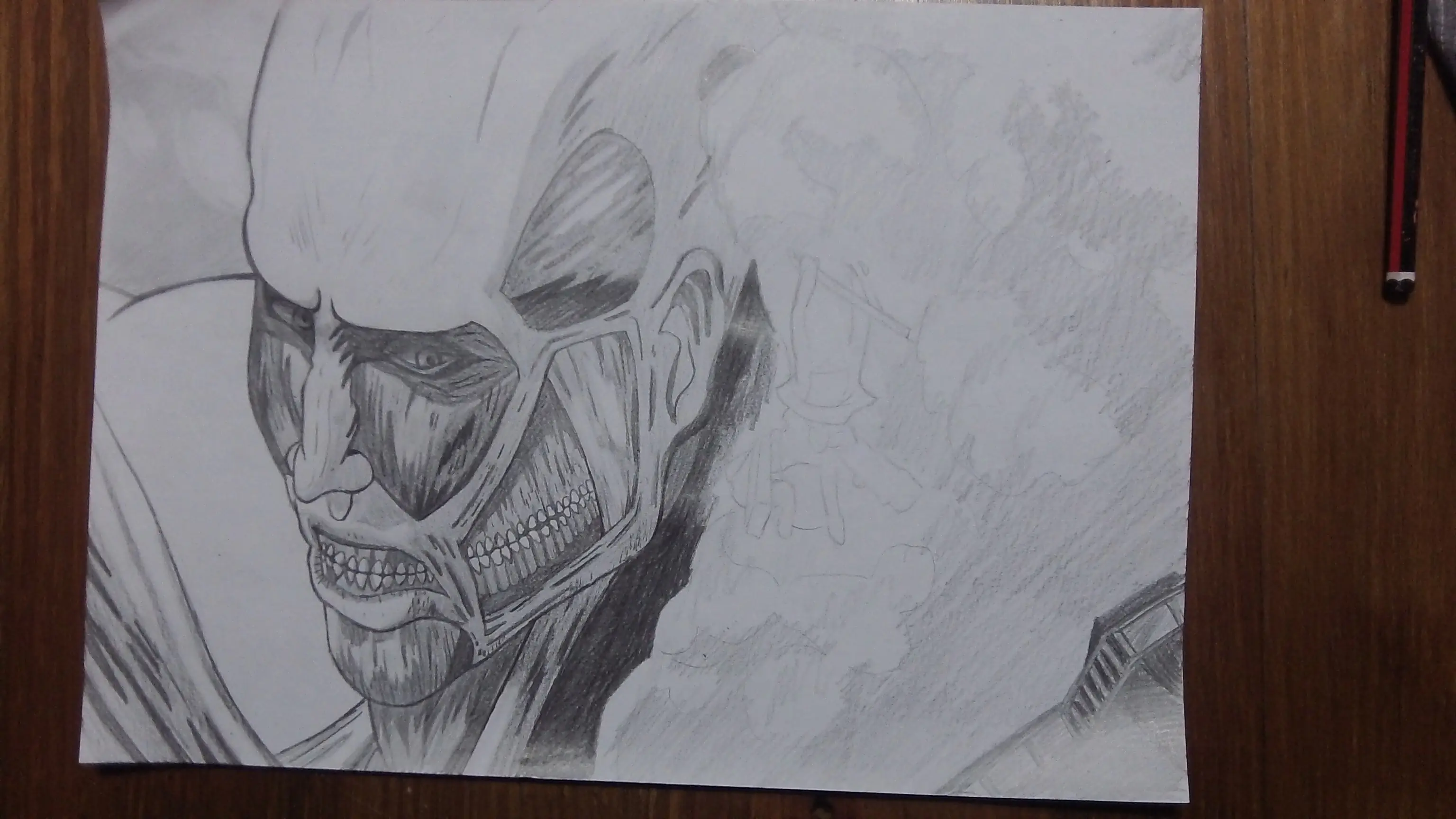 Mira mi dibujo de Shingeki no kyojin