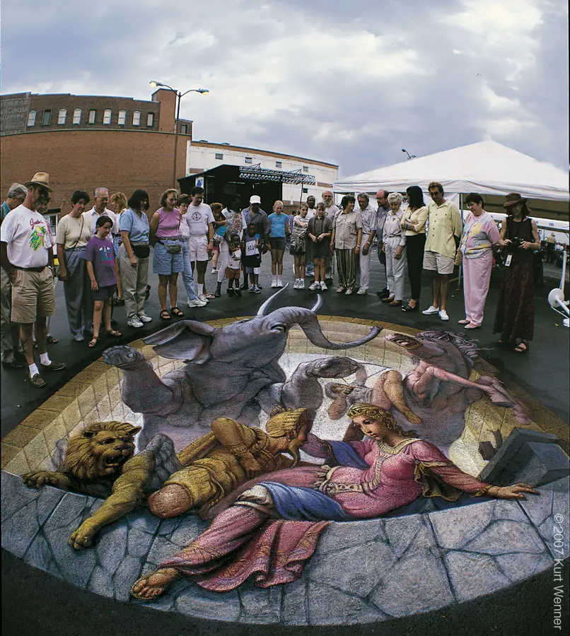 Pinturas hiperrealistas en plena calle (Kurt Wenner) Parte 1