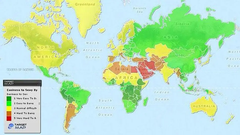 Ponela lince, Mapa de las mujeres mas fáciles