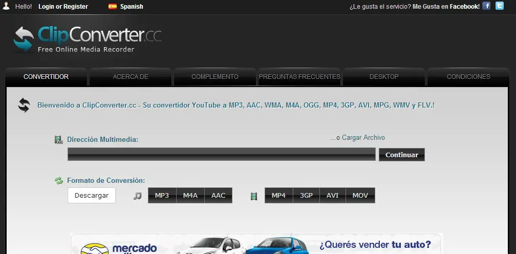 Pagina para Descargar Vídeos Sin Java