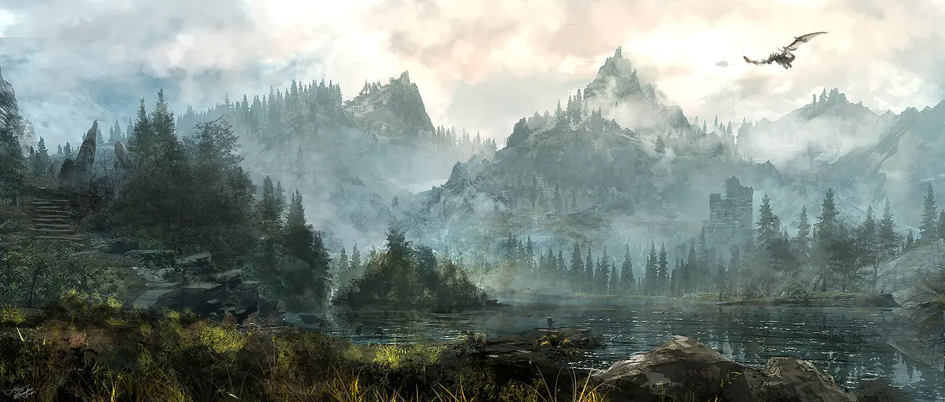 Dibujado en Paint + Skyrim(CS6)