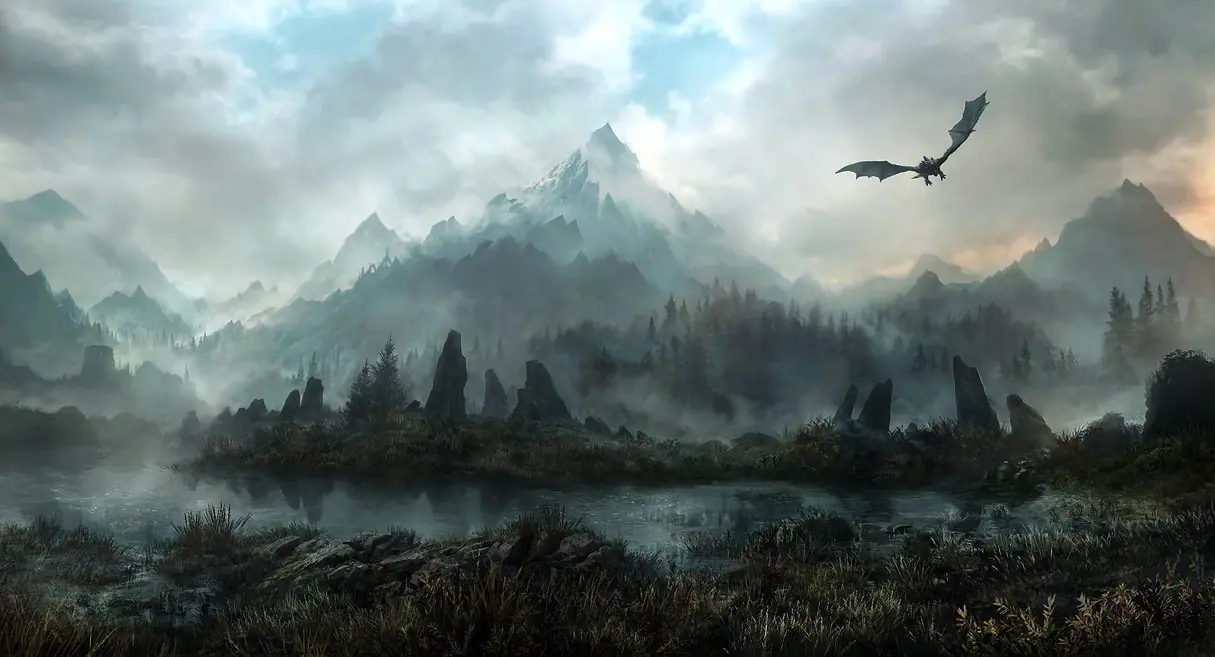 Dibujado en Paint + Skyrim(CS6)