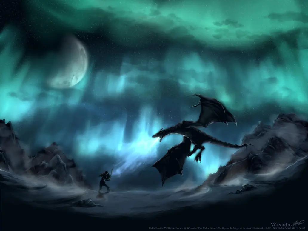 Dibujado en Paint + Skyrim(CS6)