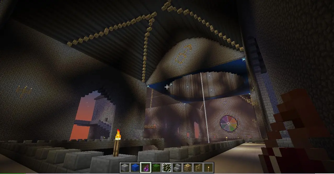 Iglesia gótica en Minecraft (construcción propia)