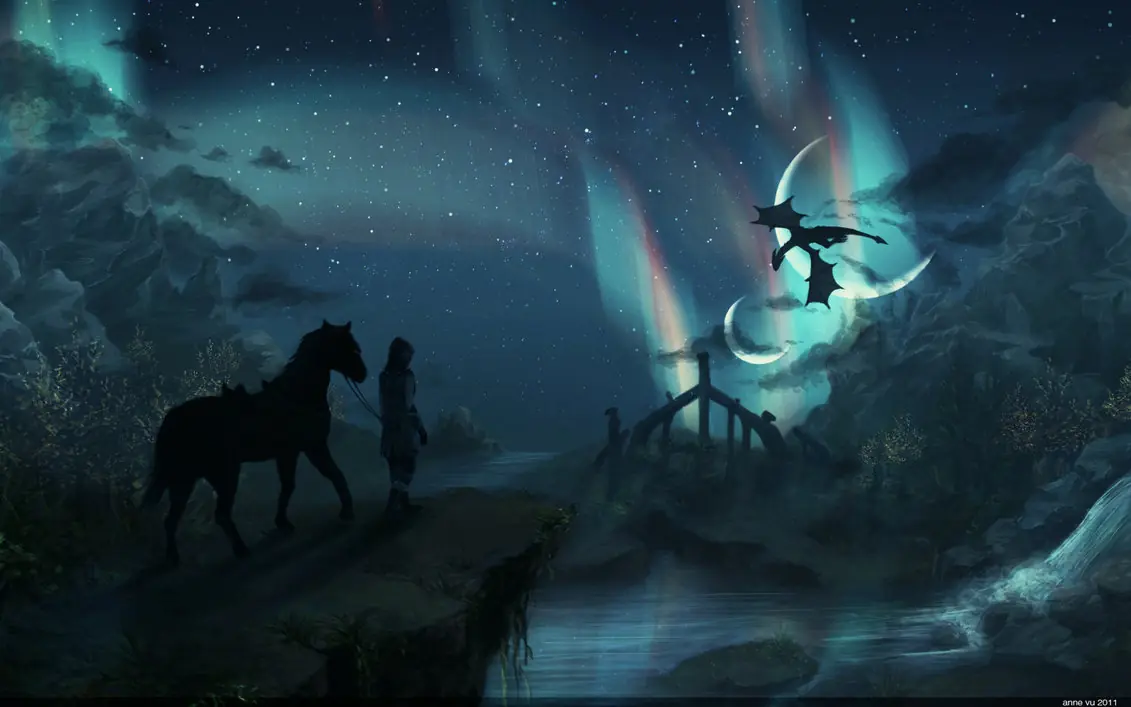 Dibujado en Paint + Skyrim(CS6)