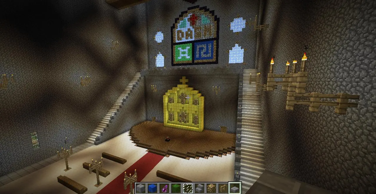 Iglesia gótica en Minecraft (construcción propia)