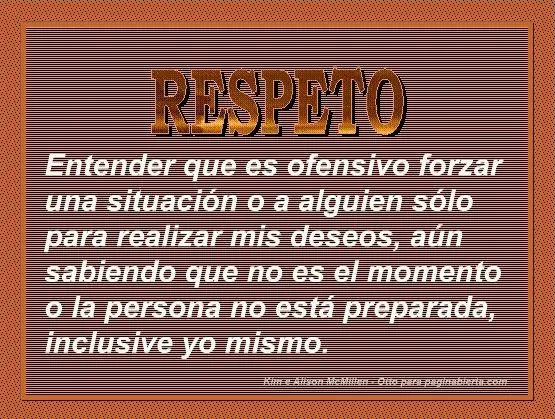 vamos a definir el respeto