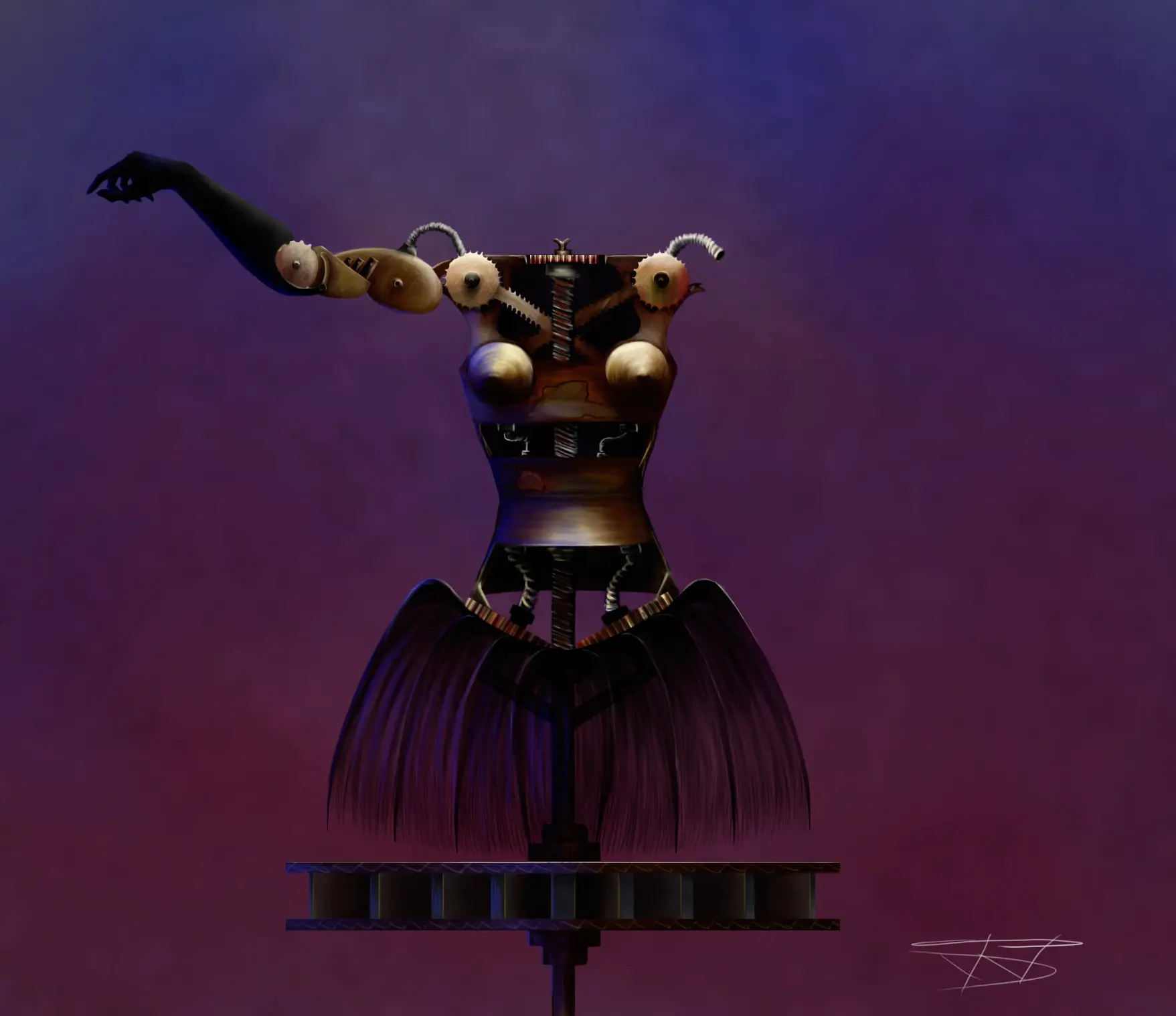 Dibujos digitales: un perro, una bruja y algo más