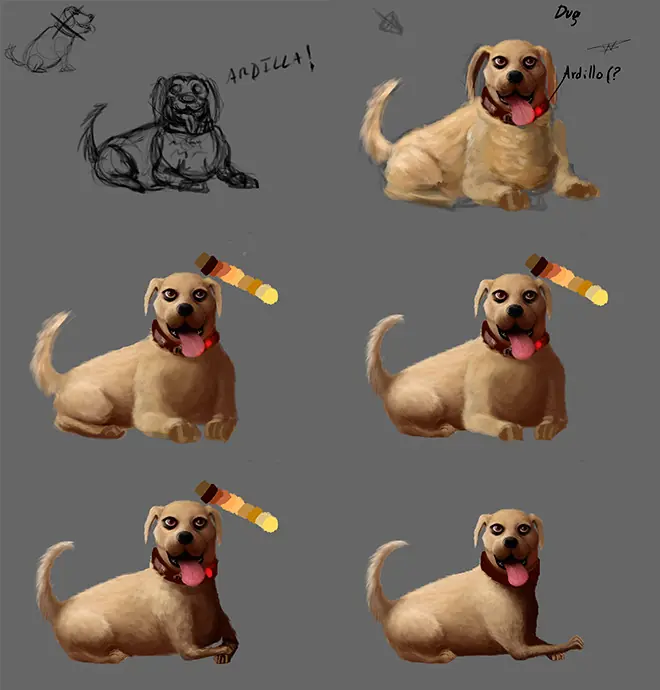 Dibujos digitales: un perro, una bruja y algo más