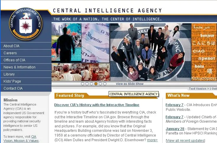 La web de la CIA queda sin servicio tras sufrir Ciberataque