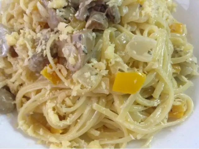 Tallarines con Hongos, Alcaparras y Crema [Foto-Receta]