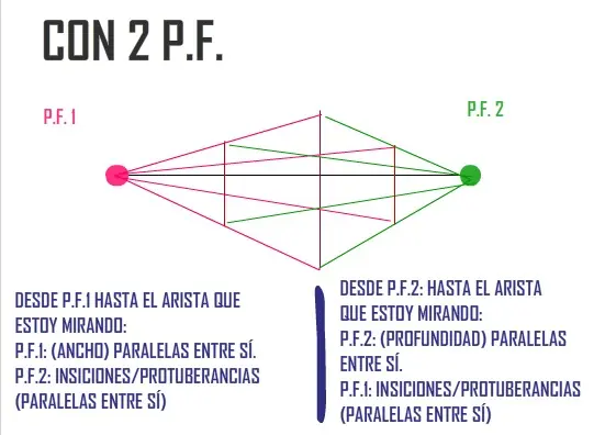 Puntos de fuga 1 2 3 4 y 5