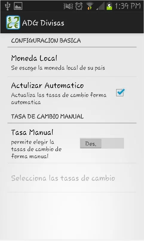 ADG Divisas (Mi primera aplicación android)