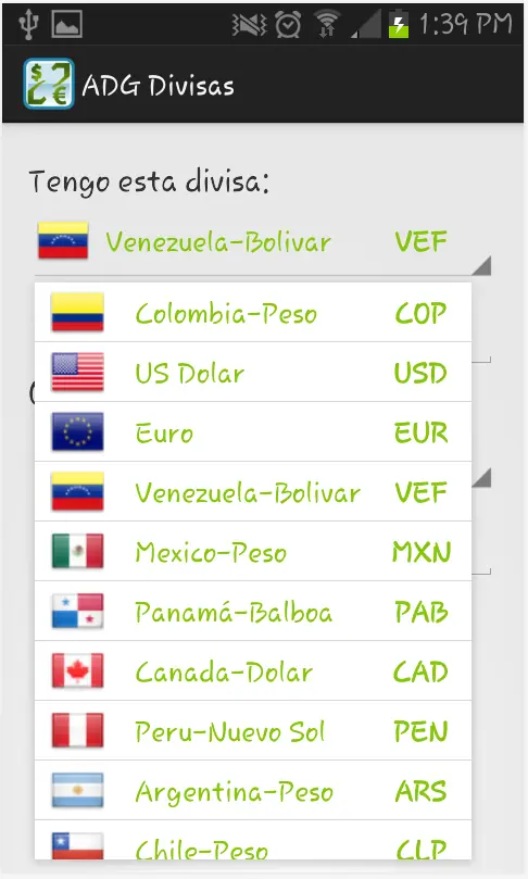 ADG Divisas (Mi primera aplicación android)