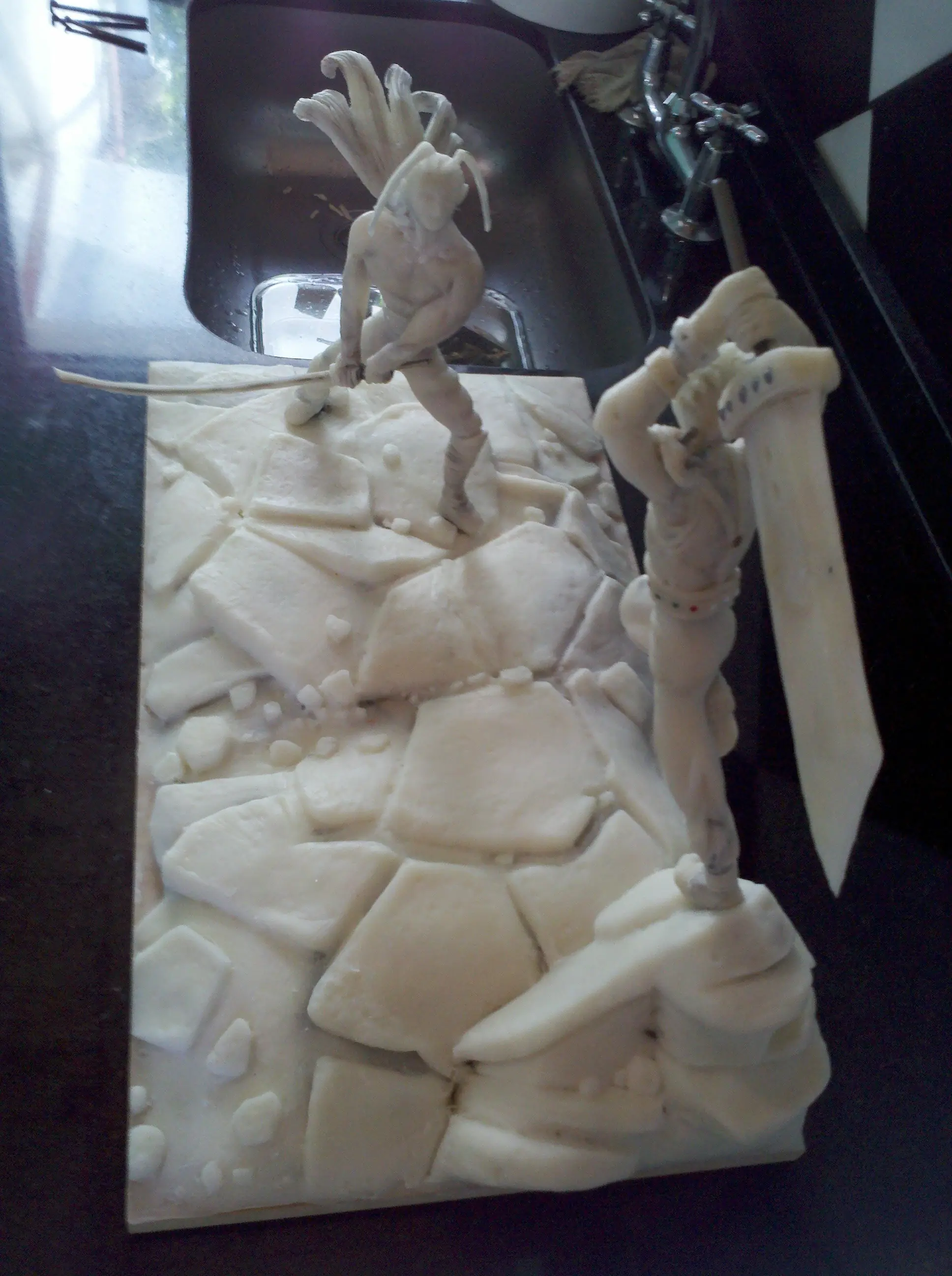 Hice una escultura de Final Fantasy VII y te la muestro Hice una escultura de Final Fantasy VII y te la muestro