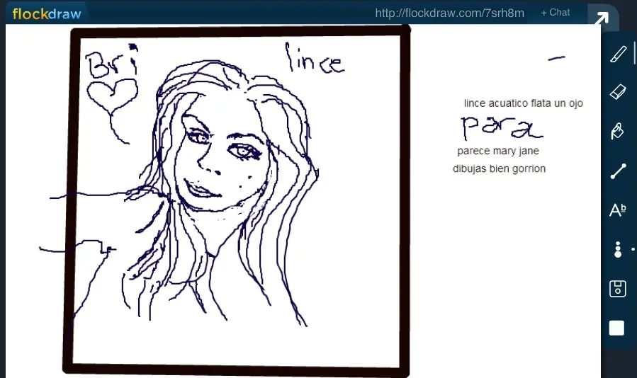 Dibuje a bri en flockdraw y te lo muestro veni a dibujar