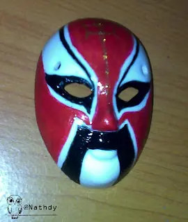 Máscaras de cerámica, decoración por pasos