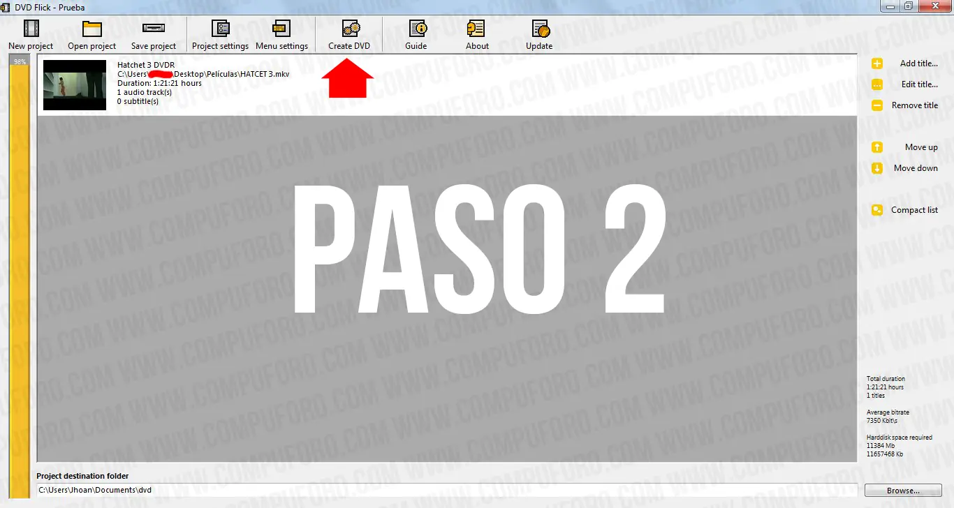 Crea un DVD con un MKV