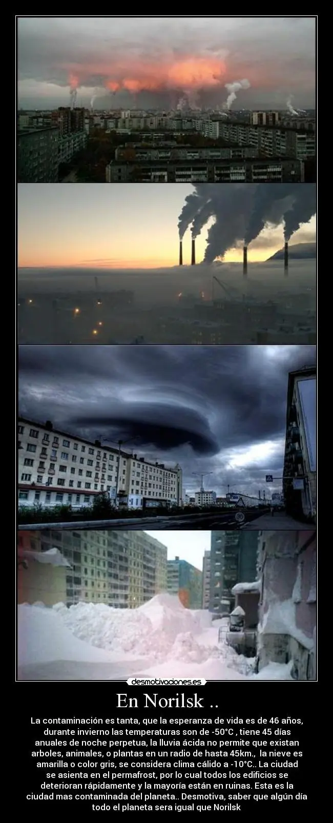 Norilsk, Rusia: la peor ciudad para vivir del mundo