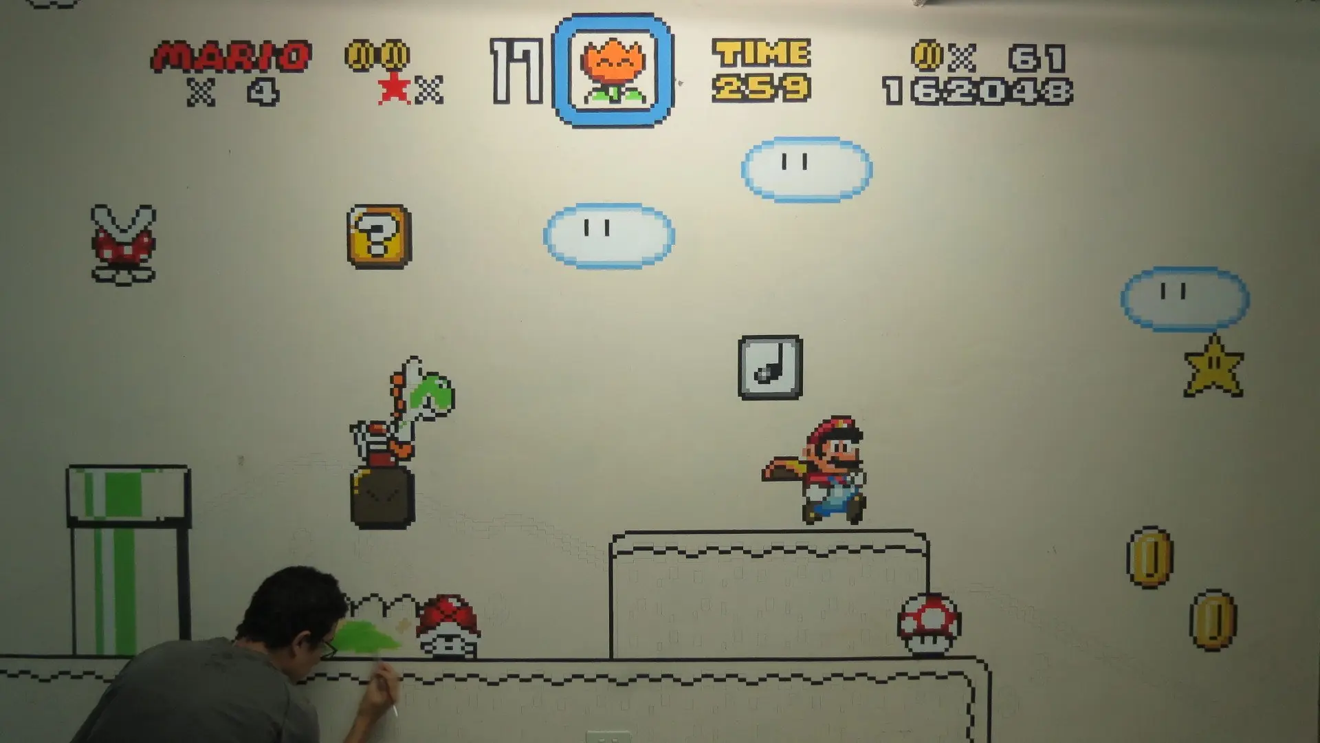 Mi mural de Super Mario World en su 24 Aniversario