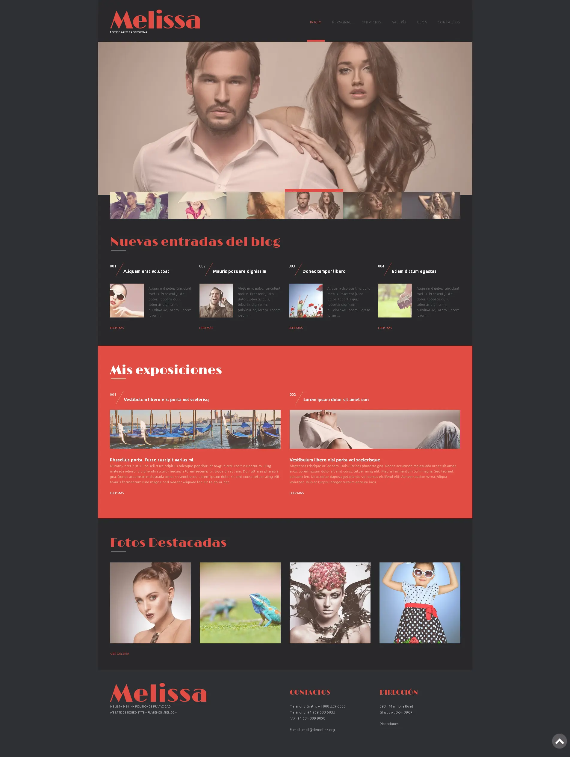 Tema de WordPress para Sitio de Fotógrafo Profesional