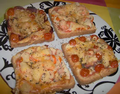 Mini Pizzas con Pan cuadrado o de molde!!!