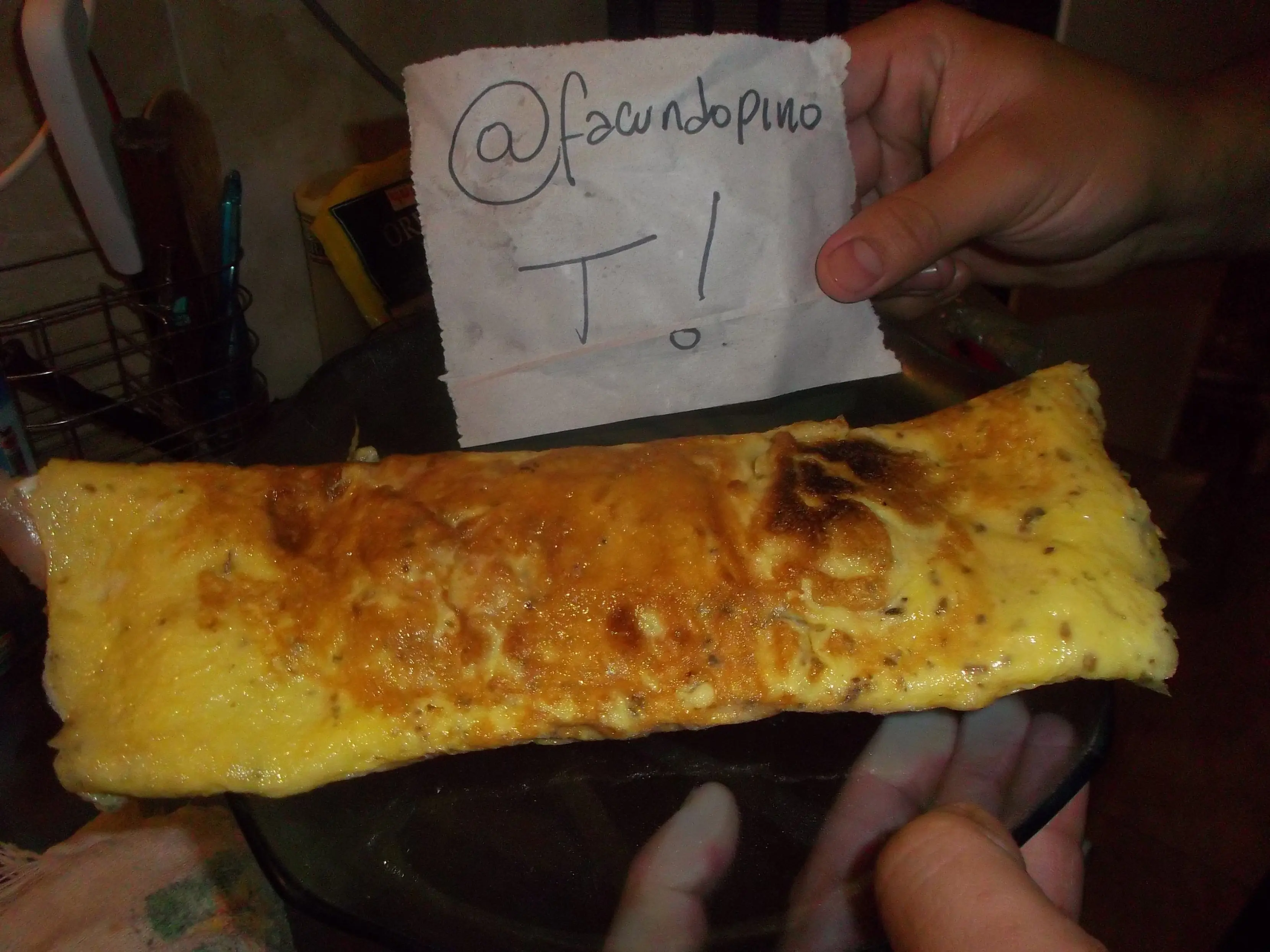 Me hice un omelette y te lo muestro